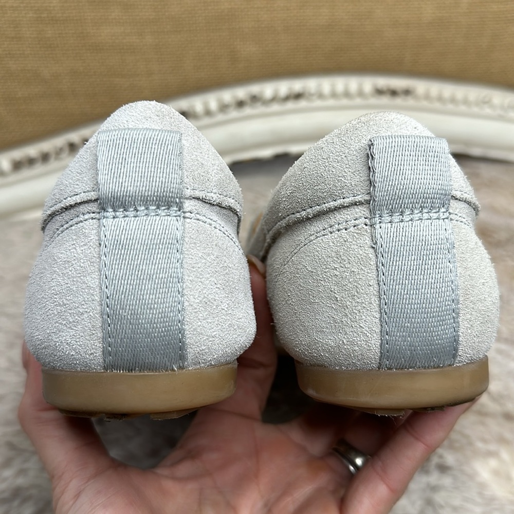 Franco Sarto Light Gray Suede Driving Loafers - Picture 13 of 16